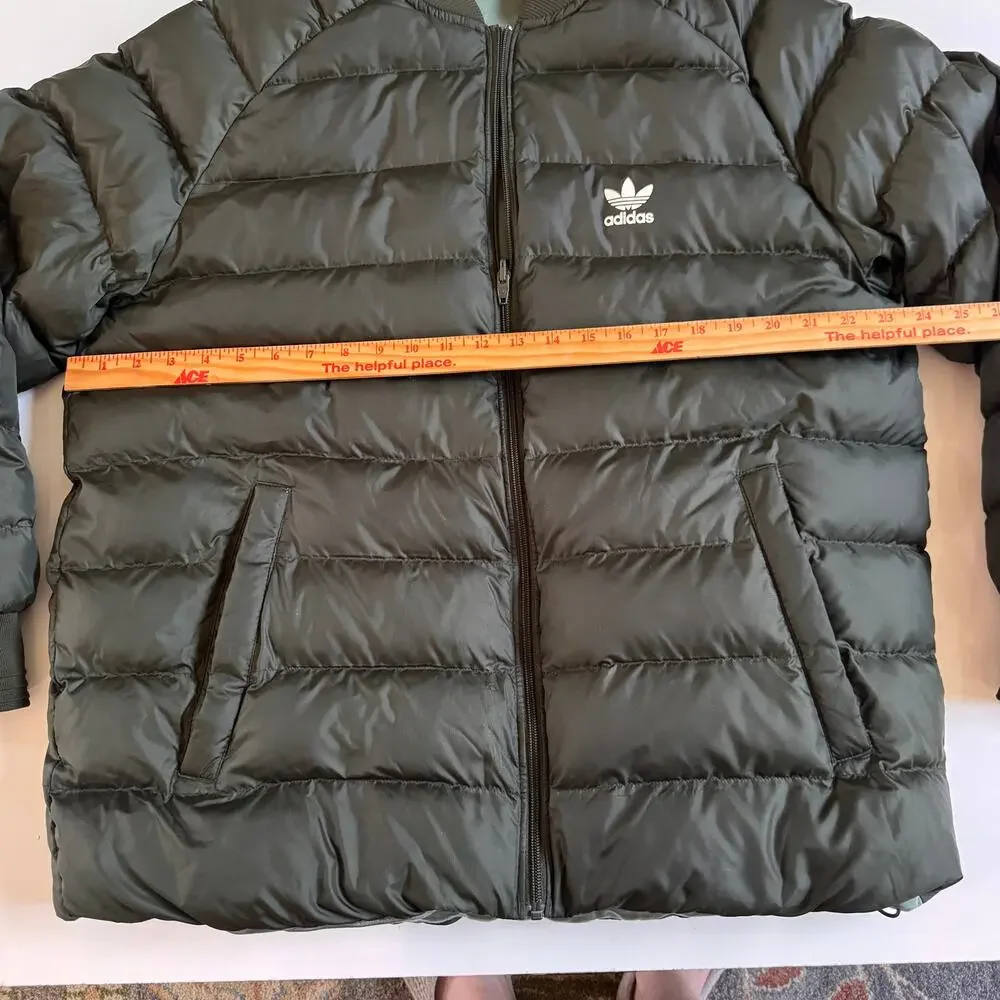 Adidas Originals SST Superstar Reversible Winter Jacket Coat Olive Green Large